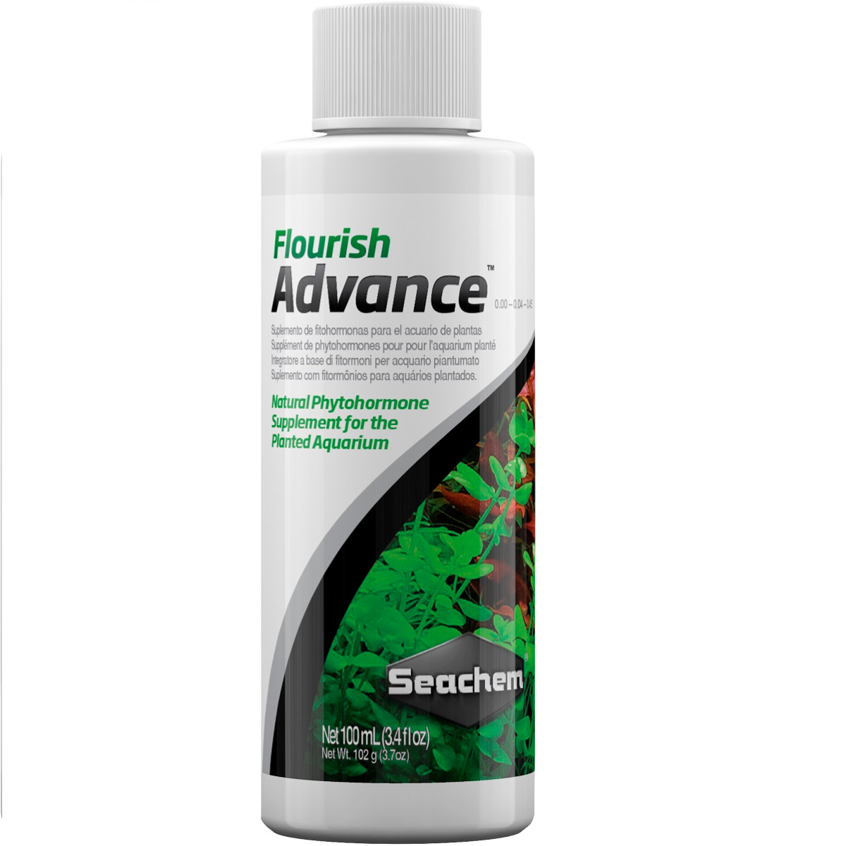 SEACHEM Flourish Advance, Fertilizant cu Fitohormoni Accelerator Natural Pentru Cresterea Plantelor de Acvariu, 100ml