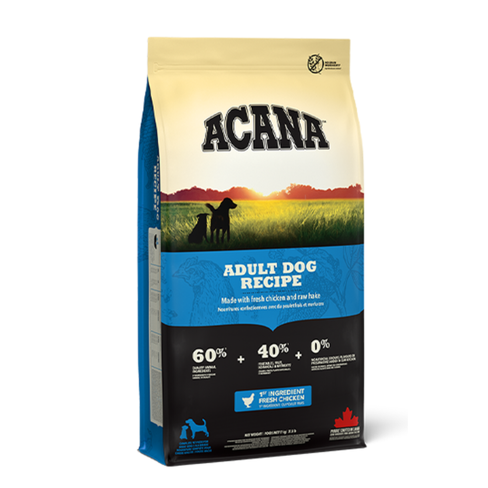 ACANA Adult Dog Recipe cu Pui și Pește – Hrană Uscată Super-Premium pentru Câini Adulți, 11,4 kg