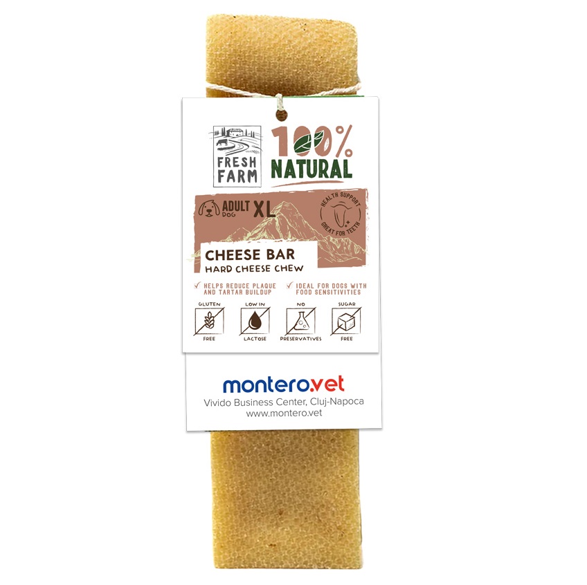 FRESH FARM Cheese Bar Extra Large - Recompensa 100% Naturala Fara Cereale, din Branza Dura, pentru Caini de Talie Mare, Fara Gluten si Conservanti