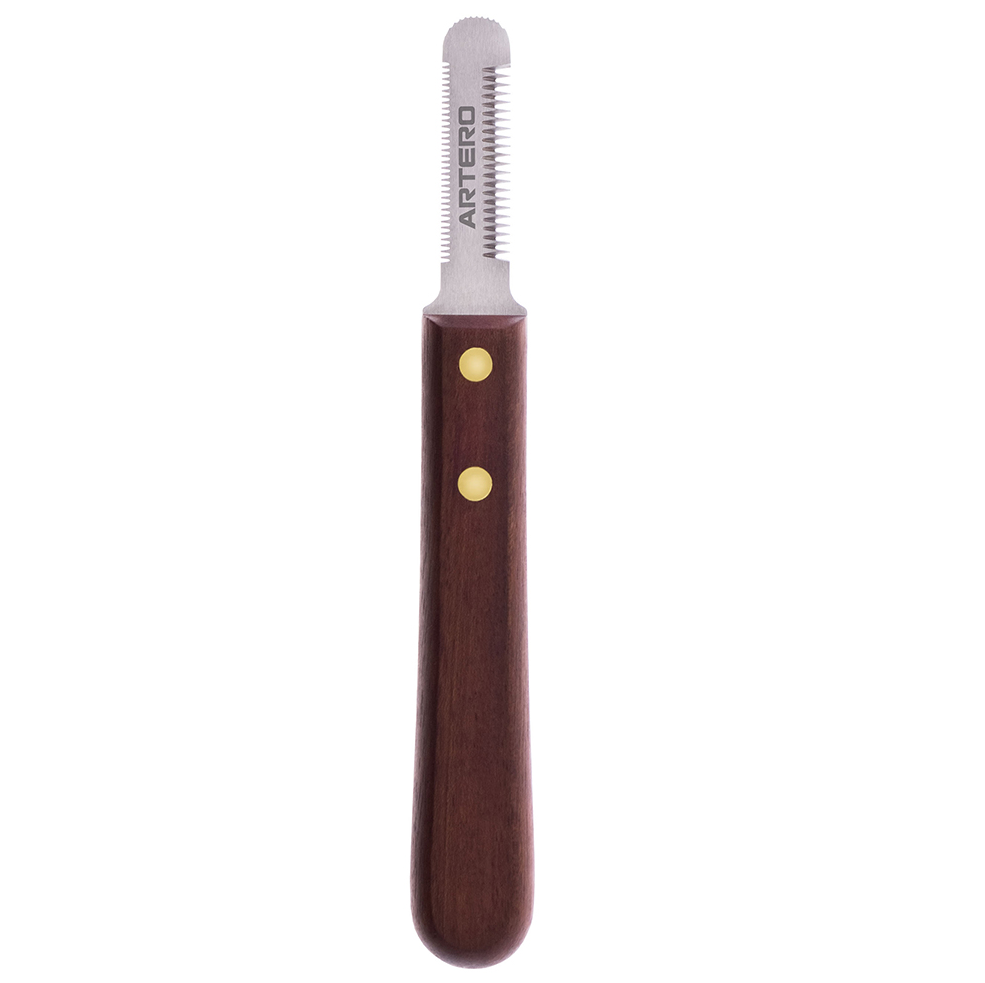 ARTERO Trio Trim, Cutit Stripping Multifunctional Pentru Caini cu Blana Aspra, Deasa sau Par Sarmos