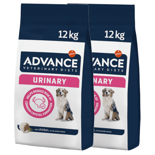 Pachet Economic 2 saci ADVANCE Veterinary Diets URINARY, Hrana Uscata pentru Caini cu Afectiuni Urinare 12kg