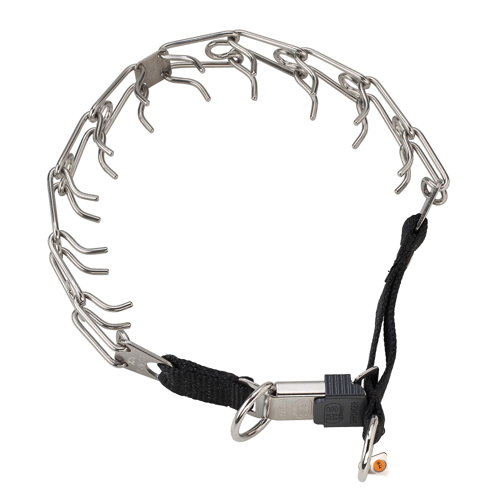 Herm. Sprenger Zgarda Semistrangulanta, Dresaj | Anti-Tractiune, Otel Inox, Catarama Rapida ClickLock, Caini Talie Mica 40cm
