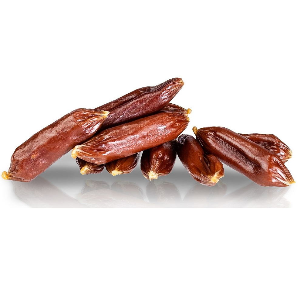 KIDDOG Recompense Pentru Caini, Mini Carnati de Vita, 250 g – Gustare Delicioasa cu Carne de Vita