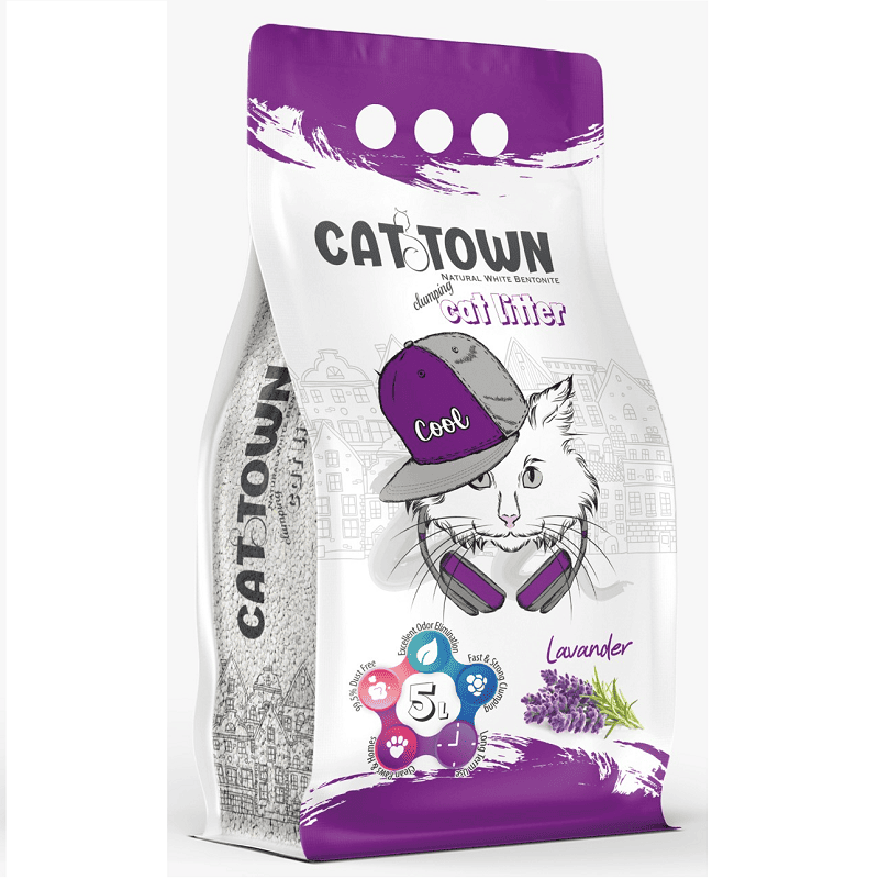 Cat Town Lavanda  5 L | Asternut Igienic Ultraaglomerant cu Lavanda pentru Pisici