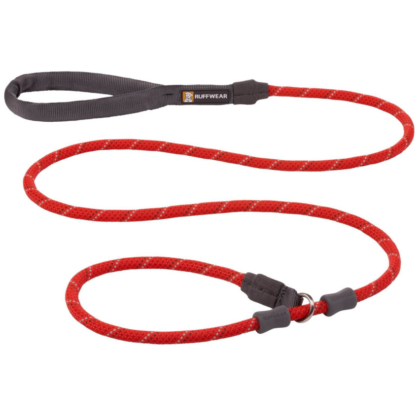 RUFFWEAR Just-A-Cinch Red Sumac, Lesa Cordelina cu Zgarda Strangulanta Reglabila Pentru Caini de Talie Medie sau Mare 150cm / 11mm