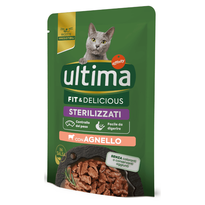 ULTIMA Cat Fit & Delicious Sterilized Miel 85 g | Hrană Umedă pentru Pisici Sterilizate cu Sensibilitate Digestivă