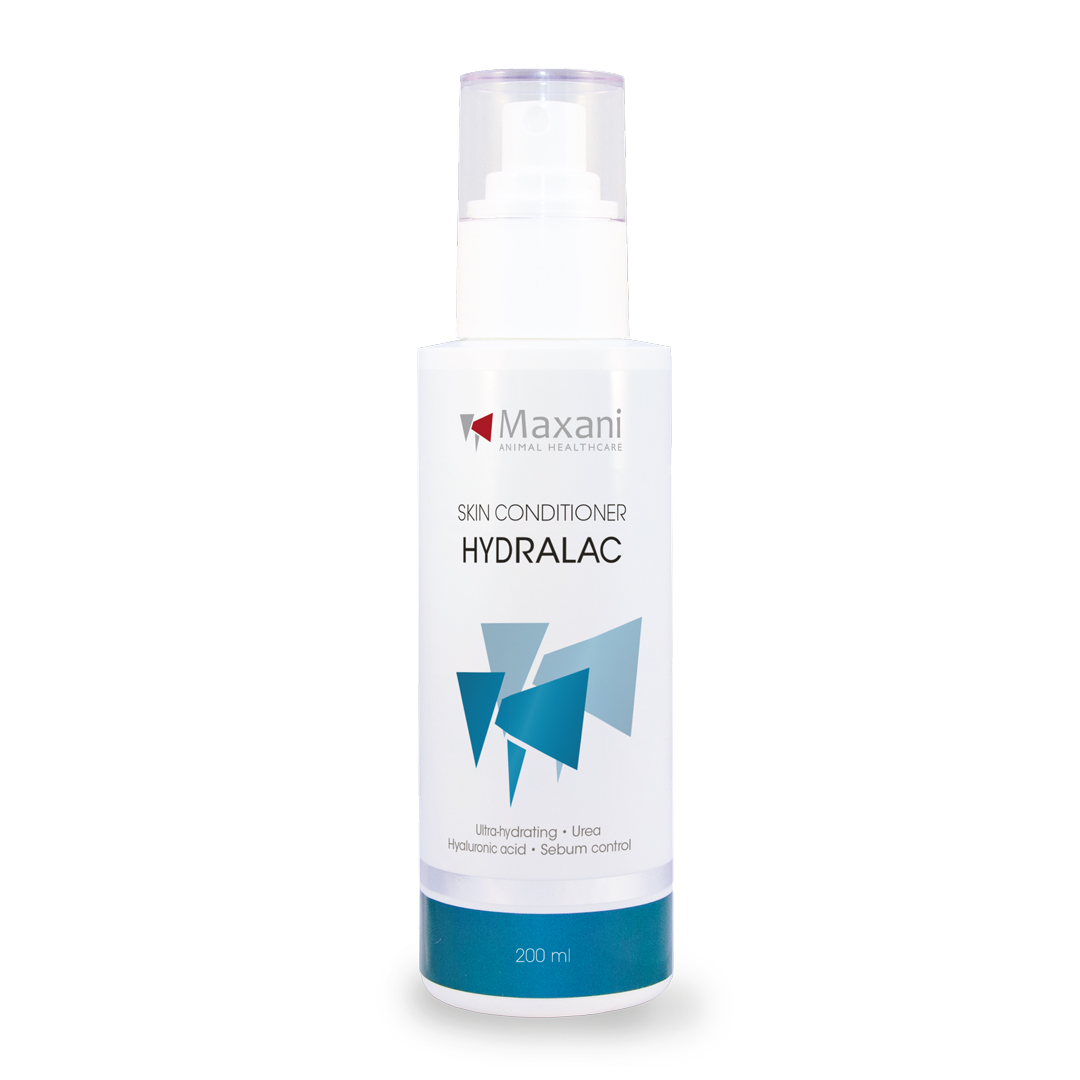 MAXANI Hydralac Skin Conditioner 200 ml – Spray Balsam Hidratant Dermatologic Leave-In pentru Caini si Pisici cu Piele Uscata, Descuamata sau Iritata