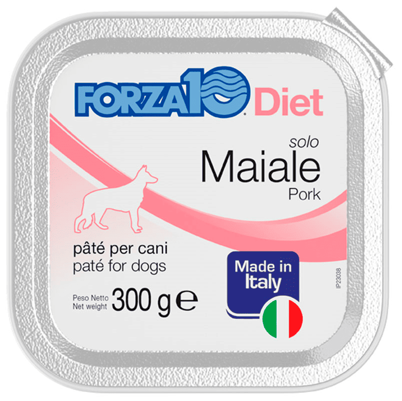 FORZA10 Solo Diet cu Porc, 300g - Hrana Umeda Monoproteica pentru Caini cu Alergii si Intolerante | Dieta de Excludere