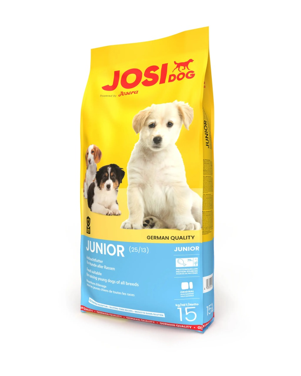 JOSIDOG Junior – Hrană Uscată fără Gluten pentru Catei Juniori, Creștere Sănătoasă, 15 kg