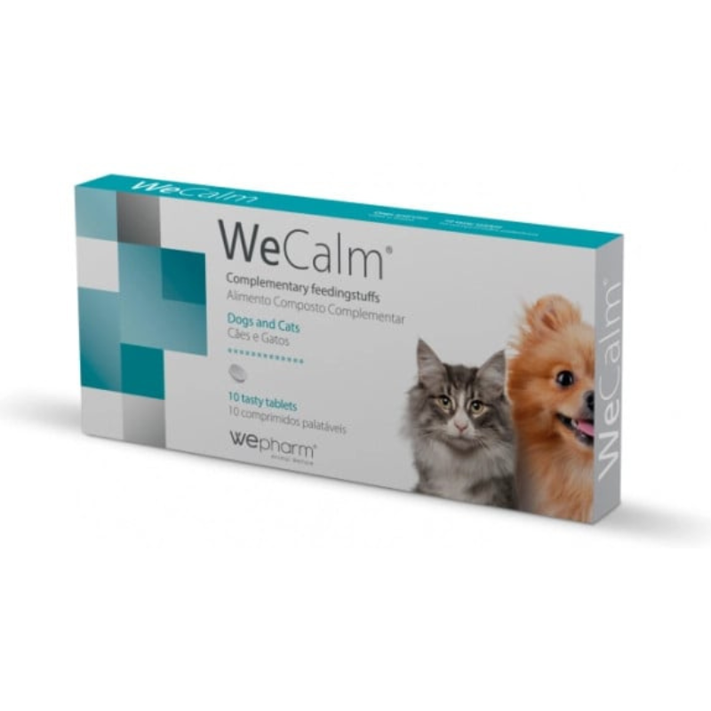 WePHARM WeCalm 10 Comprimate – Supliment Natural pentru Reducerea Anxietatii si Stresului la Caini si Pisici