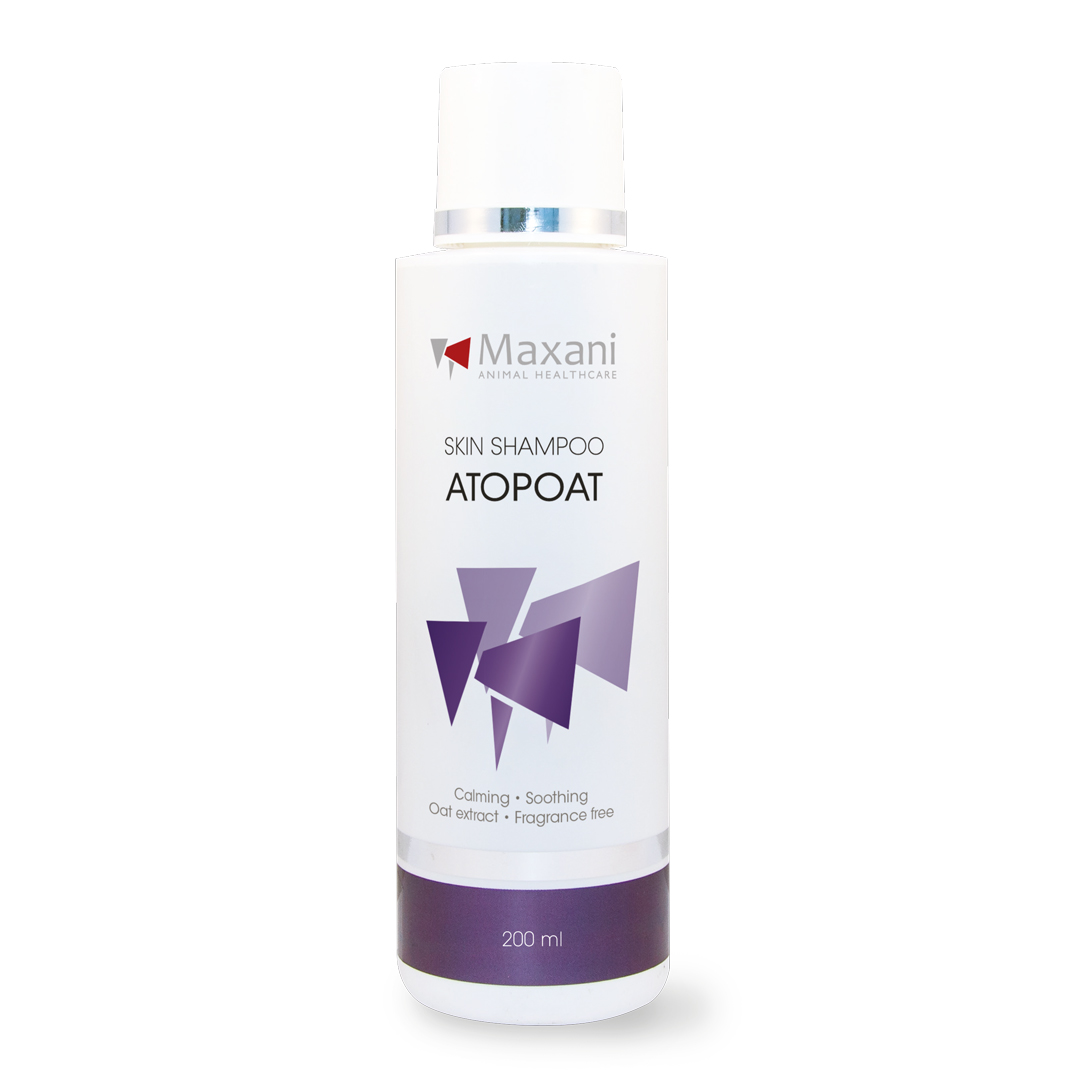 MAXANI AtopOat Skin Shampoo 200 ml – Sampon Dermatologic pentru Caini si Pisici cu Dermatita Atopica sau Piele Sensibila