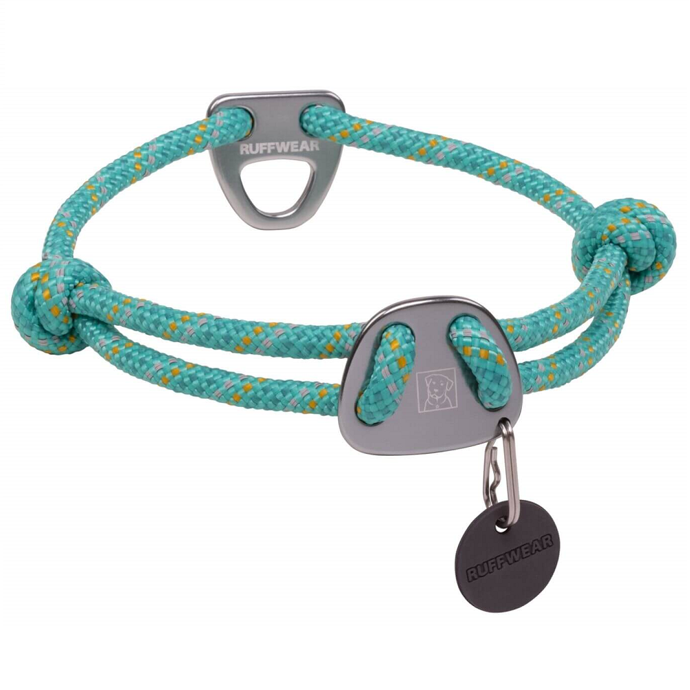 RUFFWEAR Kot-a-Collar Aurora Teal, Zgarda Pentru Caini, Cordelina, Marime M 36-51cm