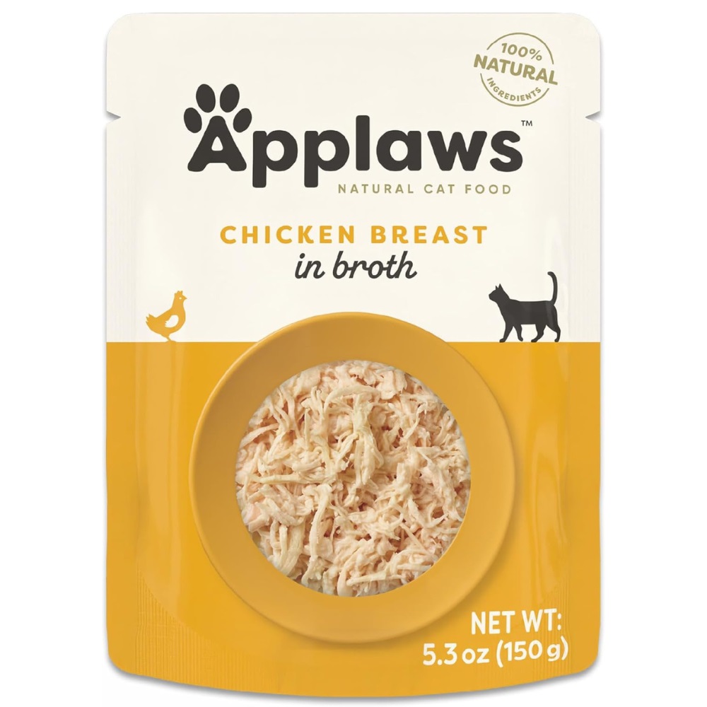 APPLAWS cu Piept de Pui in Supa Nutritiva 70 g - Plic Hrana Umeda Naturala Complementara pentru Pisici Adulte