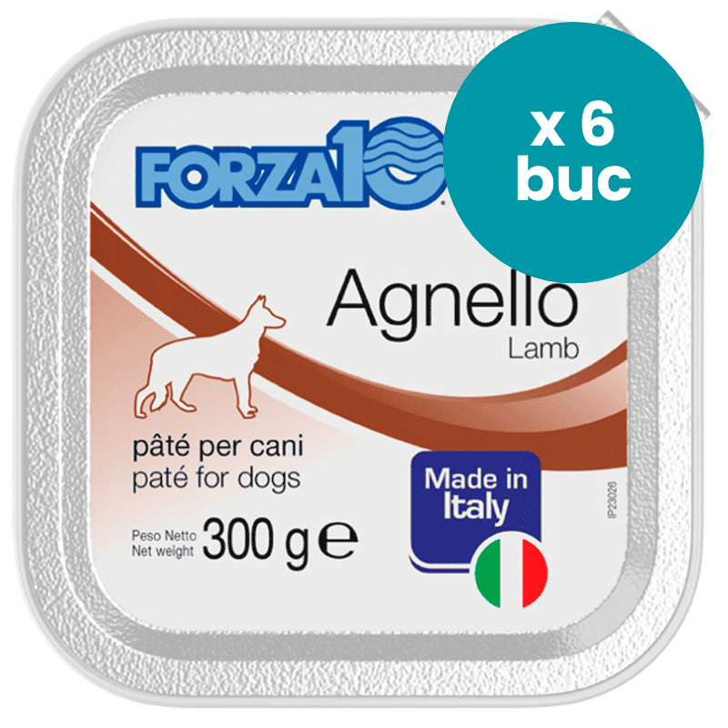 FORZA10 Solo Diet cu Miel, Multipack 6x300g - Hrana Umeda Monoproteica pentru Caini cu Alergii si Intolerante | Dieta de Excludere