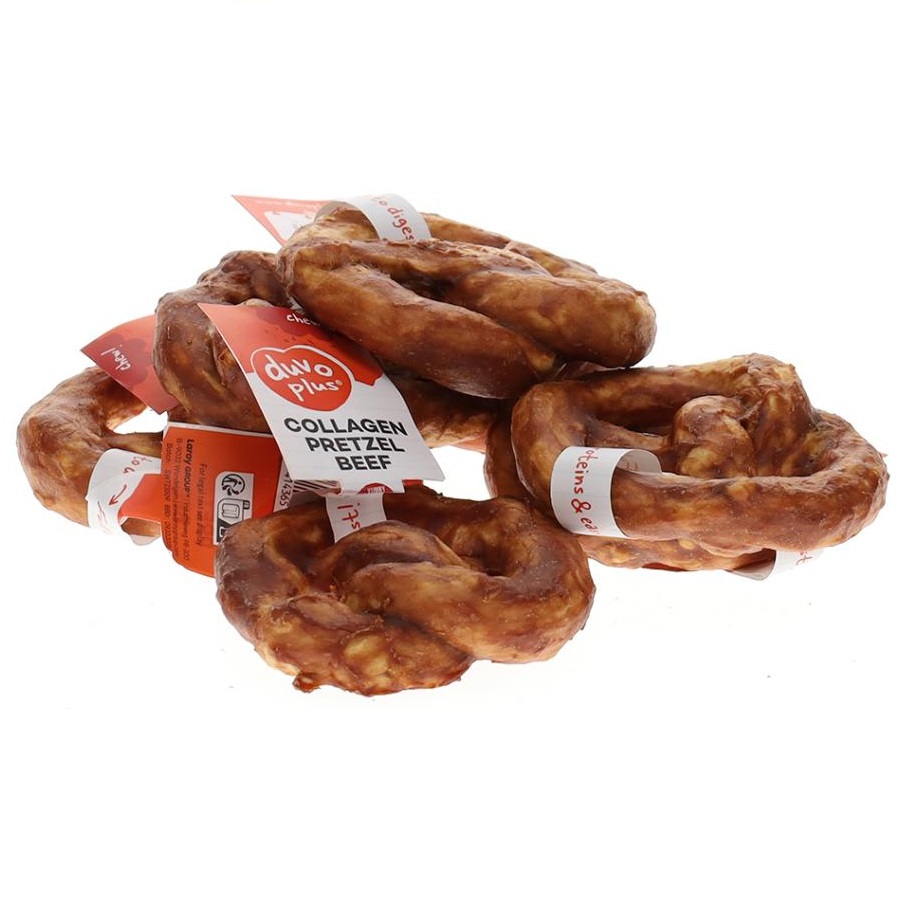 DOUVO PLUS Recompensa Pentru Caini, Covrig cu Carne de Vita si Colagen Bogat in Proteine, 50g