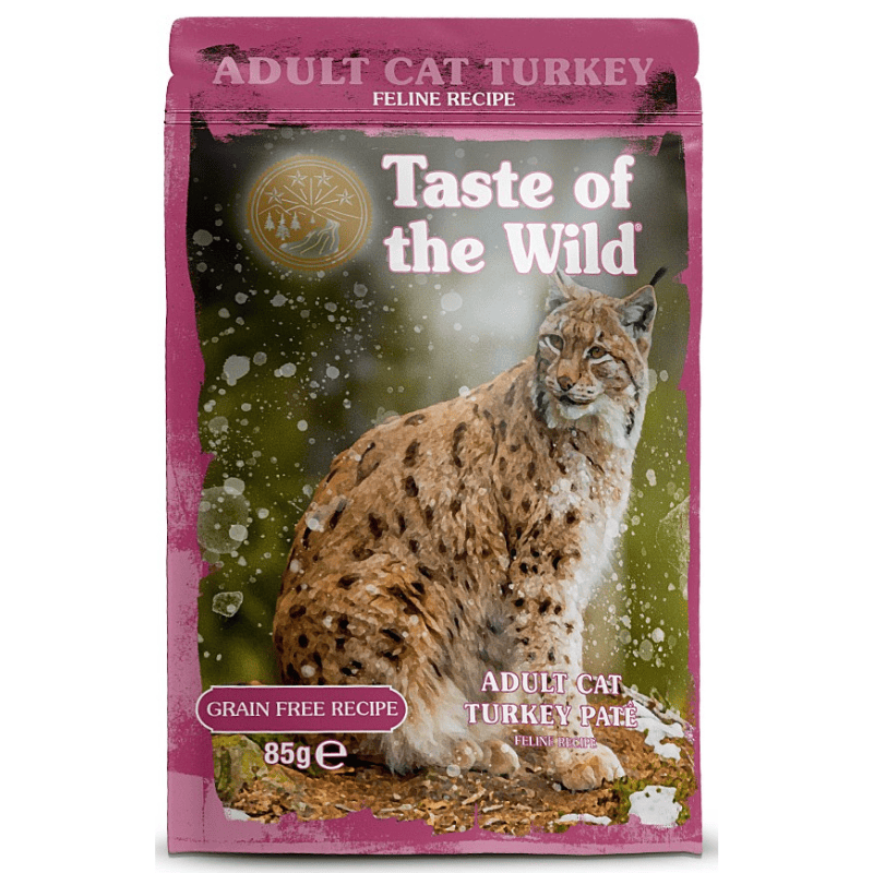 TASTE of the WILD Cat Pouch Adult 85 g | Hrana Umeda Fara Cereale pentru Pisici Adulte | Pate cu Carne de Curcan si Pui