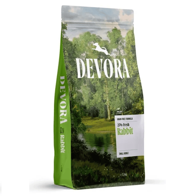 DEVORA Grain Free Single Protein Dog Adult Small Breed, cu Iepure 7.5 kg | Hrana Uscata Hipoalergenica Monoproteica pentru Caini Adulti Toy si Talie Mica