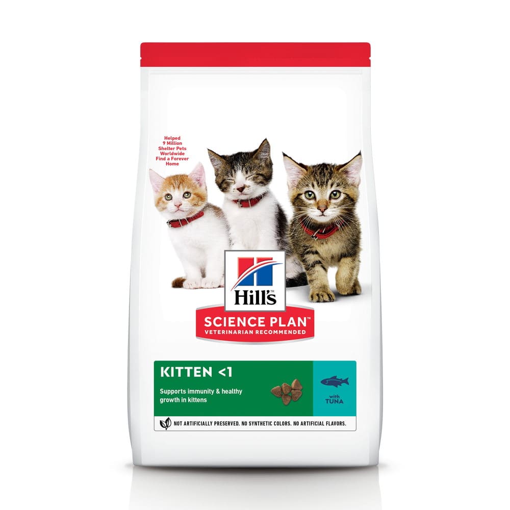 HILL'S Science Plan Kitten cu Ton, 1.5 kg – Hrană Uscată pentru Pisoi, Suport pentru Imunitate, Creier și Blană Sănătoasă