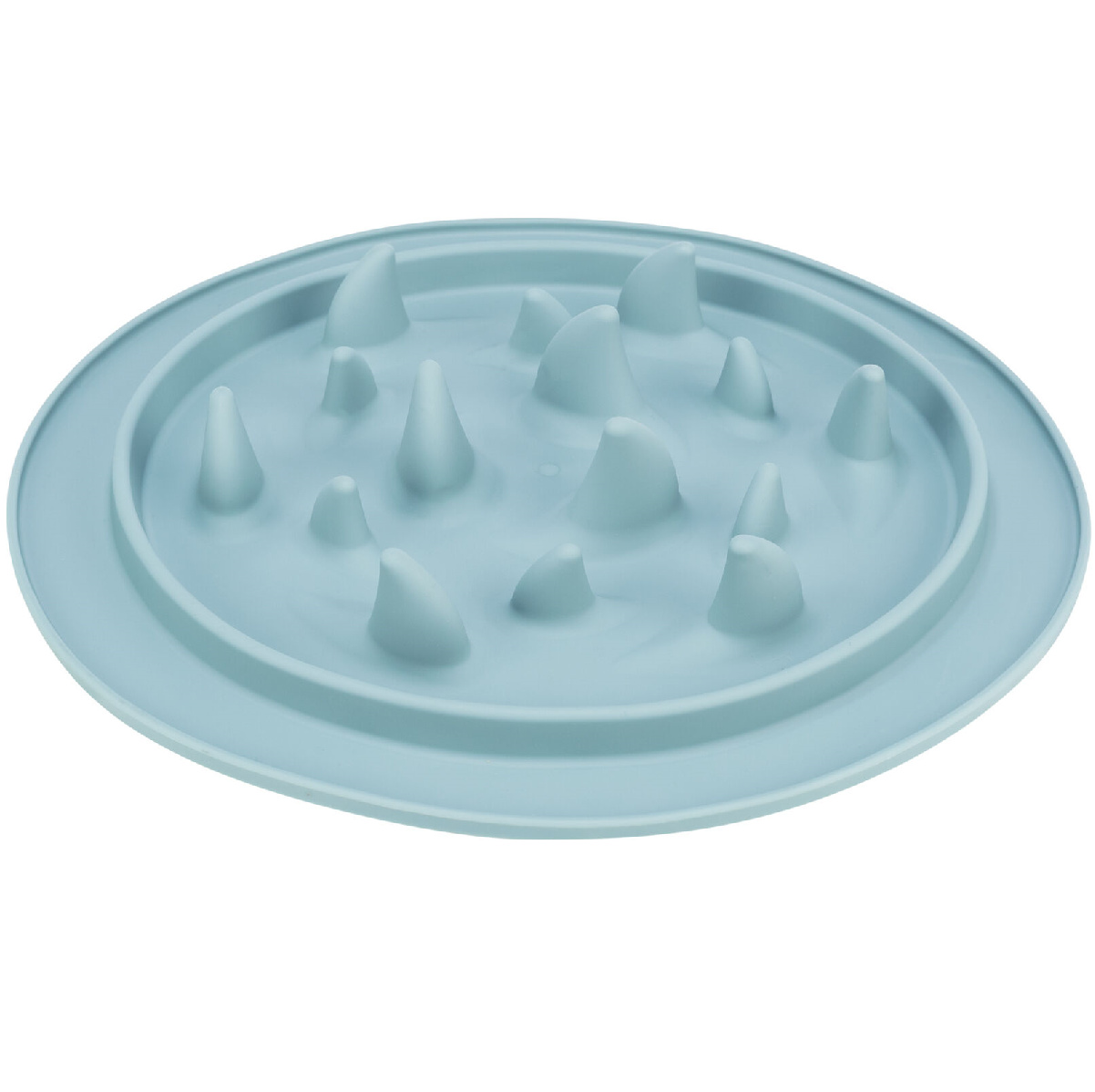 Castron Plat, din Silicon, Pentru Hranirea Lenta a Cainilor sau Pisicilor, Diferite Culori, Diametru 24cm