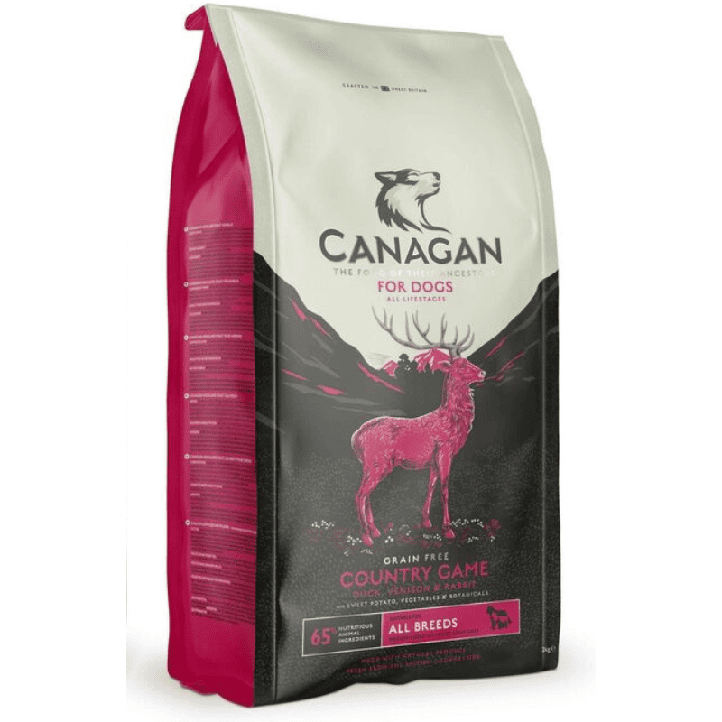 CANAGAN Dog All Life Stages Country Game 2 kg | cu Vanat | Hrana Uscata fara Cereale pentru Caini