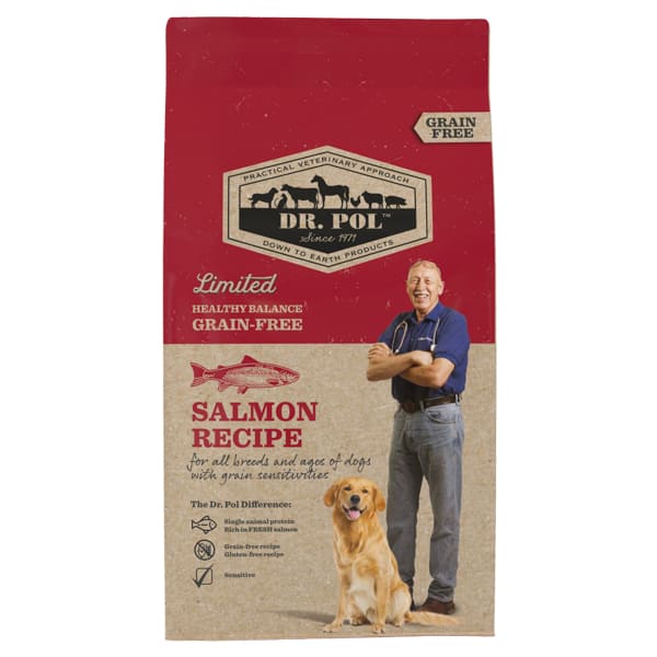 DR. POL Dog Grain Free cu Somon 10 kg | Hrana Uscata Monoproteica fara Cereale pentru Caini Adulti