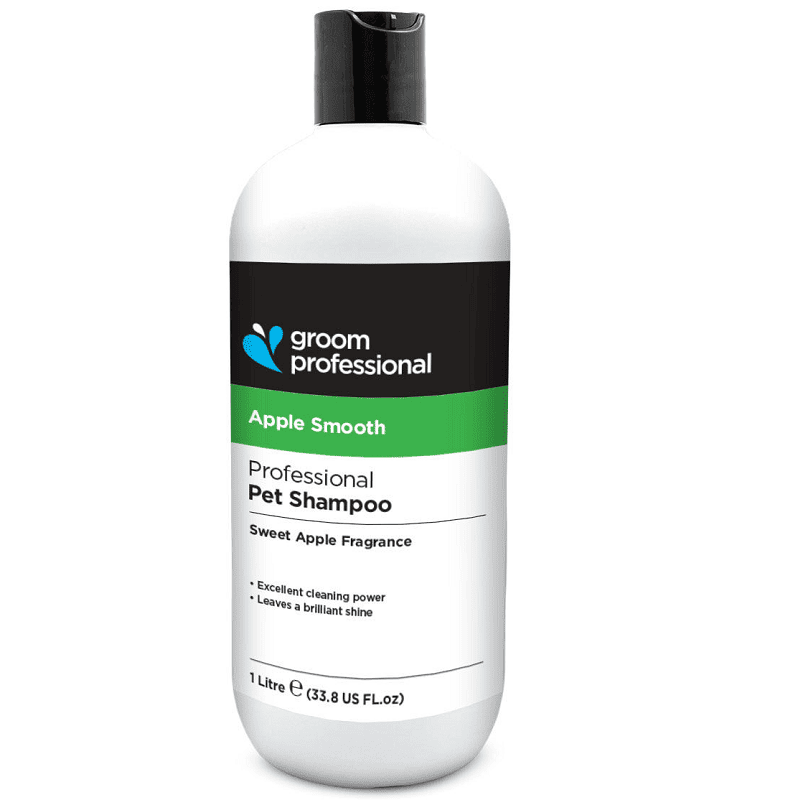 GROOM PROFESSIONAL Apple Smooth 1 L | Șampon Profesional Concentrat (dilutie 10:1) Anti-Mătreață cu Extract de Măr Verde pentru Câini,