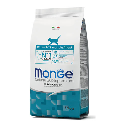 MONGE Natural Superpremium Kitten, cu Pui, Hrana Uscata Pentru Pui de Pisica, 10kg