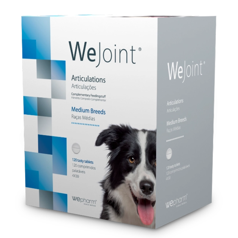 WePHARM WeJoint Medium Breeds 120 Comprimate – Supliment cu Glucozamina, Condroitina si MSM pentru Sustinerea Articulatiilor la Caini de Talie Medie