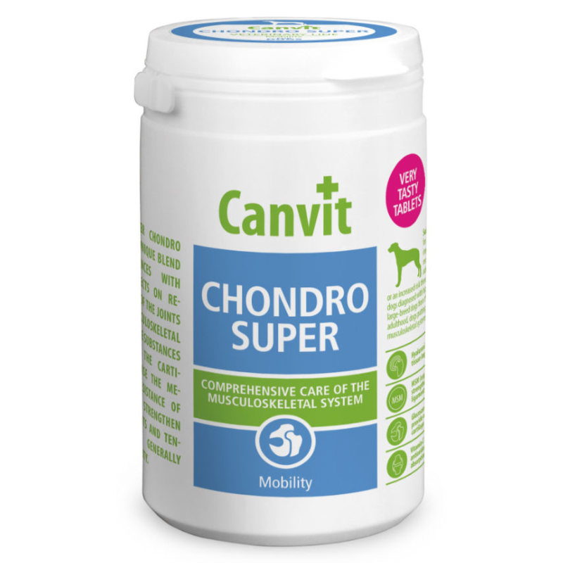 CANVIT Chondro Super for Dogs 230 g – Supliment Complex pentru Caini, pentru Articulații Sănătoase și Mobilitate la Câini
