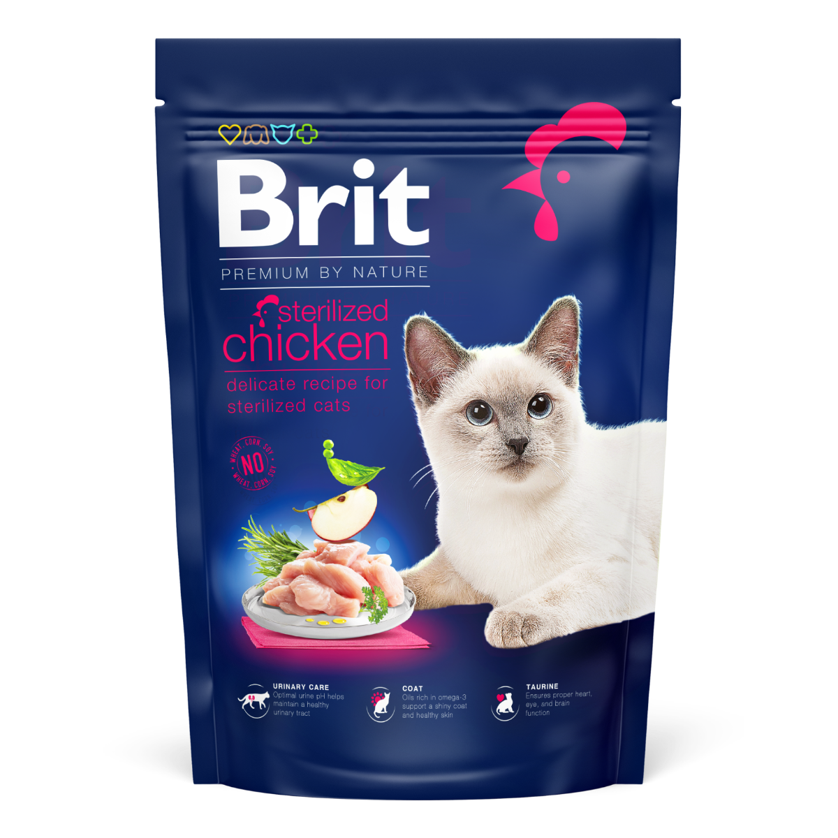 BRIT PREMIUM By Nature Cat Adult Sterilized, Pui, Hrana Uscata Pisica Sterilizata, Protectia Aparatului Urinar, 300g