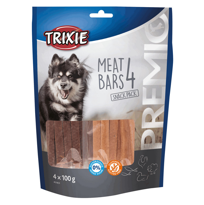 Batoane PREMIO MINIS Cuburi Pui, Rata, Miel, Somon 4x100g