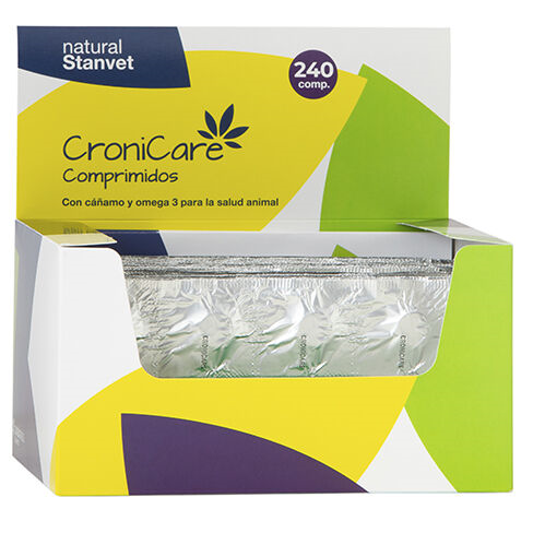 CRONICARE  Supliment cu Extract de Cannabis Sativa , Adjuvant in Tratarea Diverselor Afectiuni la Caini si Pisici, Blister x 10 tablete