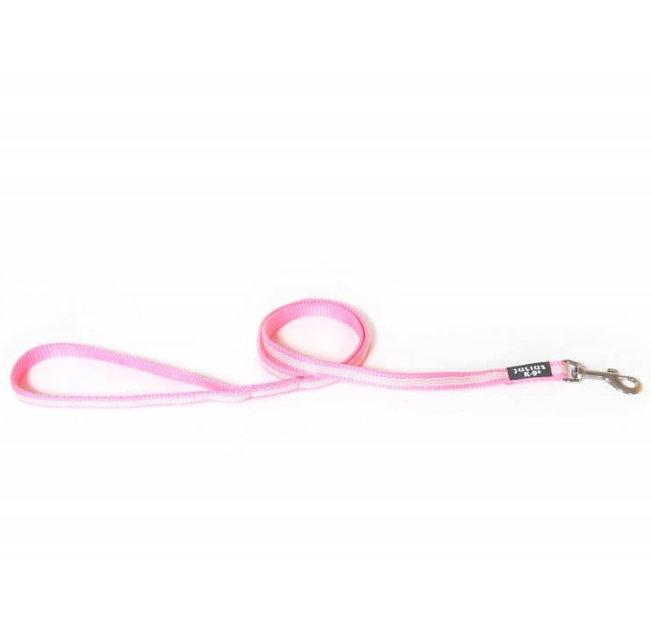 JULIUS K9 Lesa Nylon Fire Fluorescente, Roz Pentru Caini, 1m / 14mm