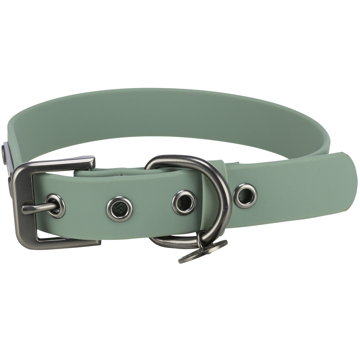 Zgarda Pentru Caini, Nylon cu PVC, Verde, Catarama Metalica, Marime L 45-52cm | latime 25mm