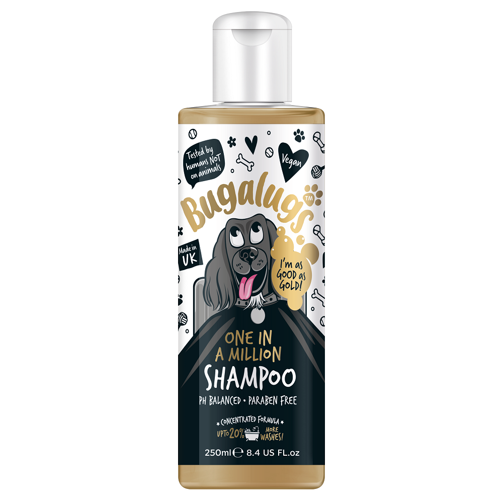 BUGALUGS One In A Milion, Sampon si Balsam Vegan Hidratant, Pentru Caini | Orice Tip de Blana | cu Aroma de Portocale, Lamaie si Nucsoara, 250ml