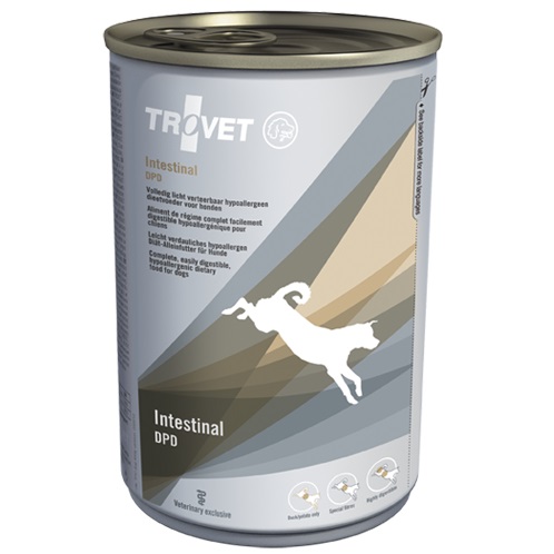 TROVET Intestinal Dog Conserva 400 g –Hrana Umeda Dietetica pentru Caini cu Tulburari Digestive sau Alergii Alimentare