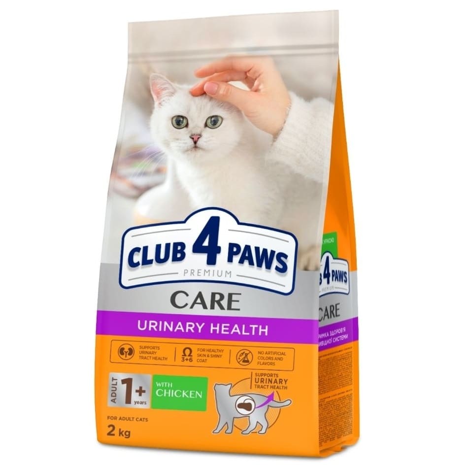 Recomandarea PetPlaza: CLUB 4 PAWS Cat Urinary cu Pui 2 kg | Hrana Uscata Premium pentru Pisici Adulte | Suport Tract Urinar