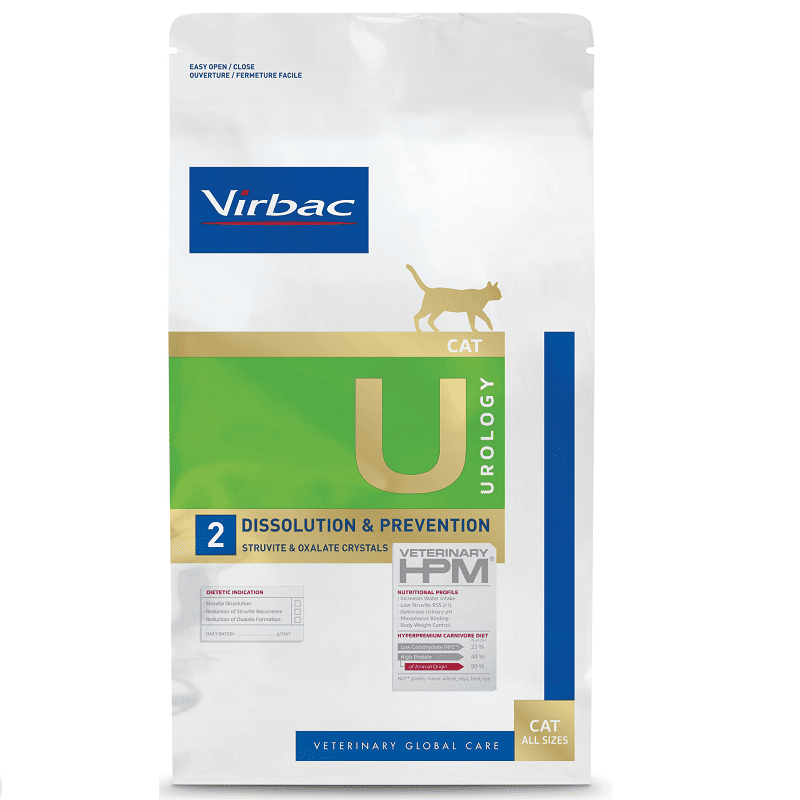 VIRBAC Veterinary HPM Cat Urology Dissolution & Prevention 7kg | Dieta Veterinara pentru Pisici cu Afectiuni Urinare
