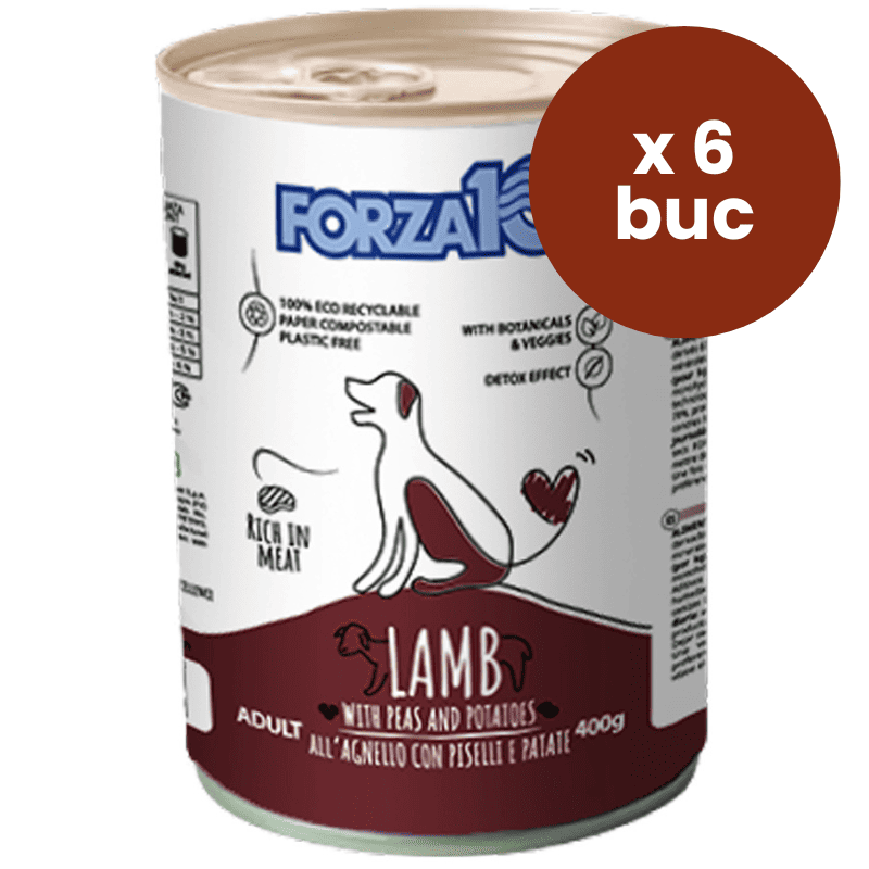 FORZA 10 Maintenance cu Miel si Mazare, 6x400 g – Multipack Hrana Umeda Completa pentru Caini Adulti