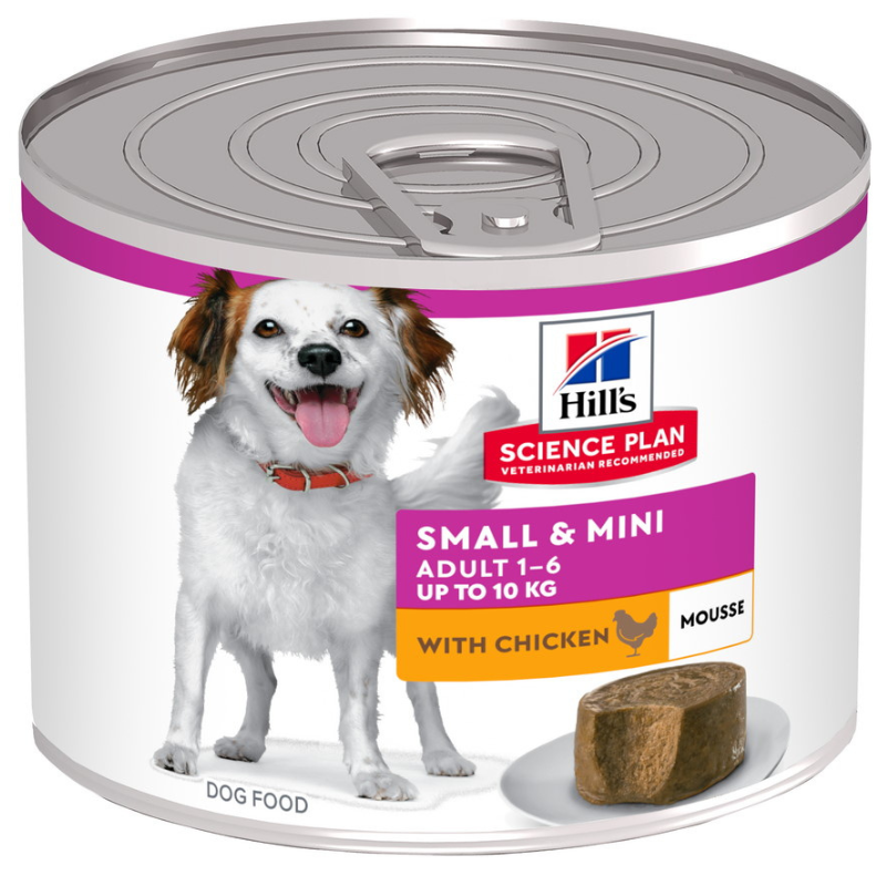 HILL'S Science Plan Adult Small & Mini Mousse cu Pui, 200 g, Hrană Umedă pentru Câini de Talie Mică (1-6 ani)