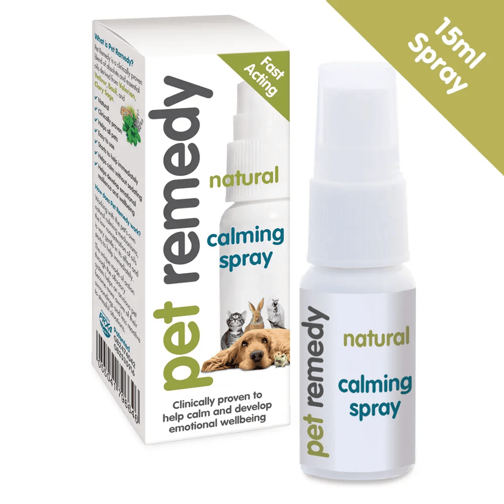 PET REMEDY Mini Calming Spray 15 ml | Solutie Naturala Antistres pentru Caini, Pisici si Alte Animale | Efect Imediat |Ideal pentru Transport si Vizite