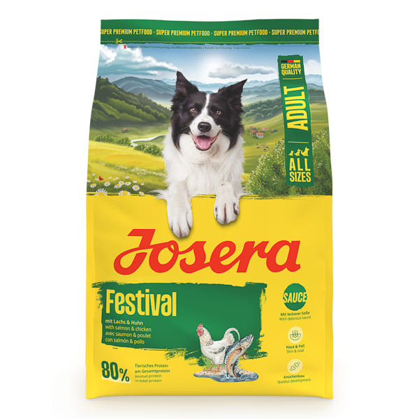 JOSERA Festival, cu Pui si Somon, 3 kg | Hrană Uscată Premium pentru Câini Adulți | Boost de Energie și Blană Strălucitoare