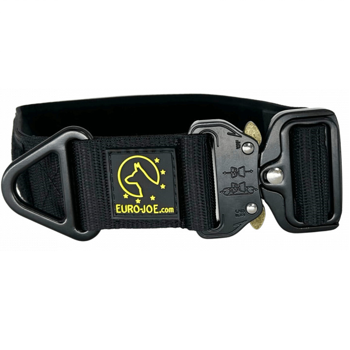 EURO JOE Tactical, Zgarda Nylon Pentru Caini, Neagra, Marime XL 25-53cm