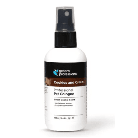 GROOM PROFESSIONAL Cookies & Cream Cologne 100 ml | Parfum Profesional pentru Caini, cu Aroma de Cookies si Vanilie | Finish de Salon si Improspatare Intre Bai