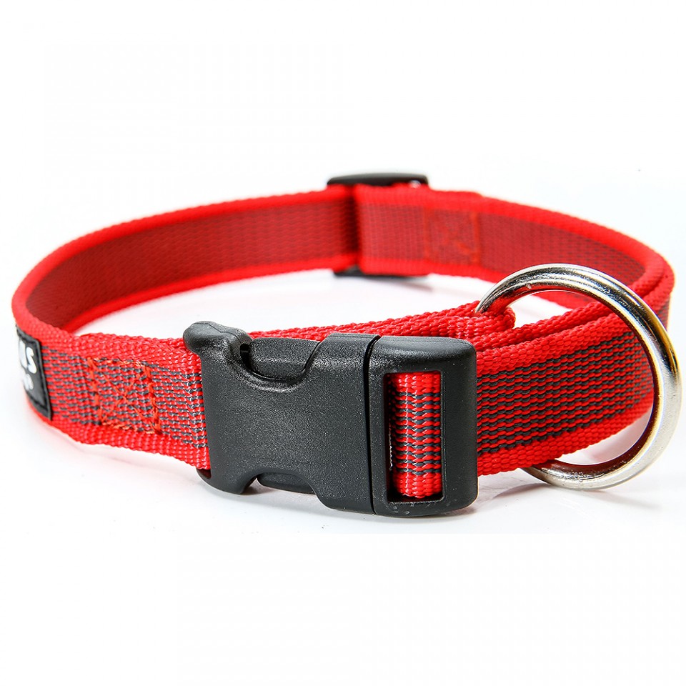  JULIUS K9 Zgarda Pentru Caini, Nylon Rosu, 39-65cm