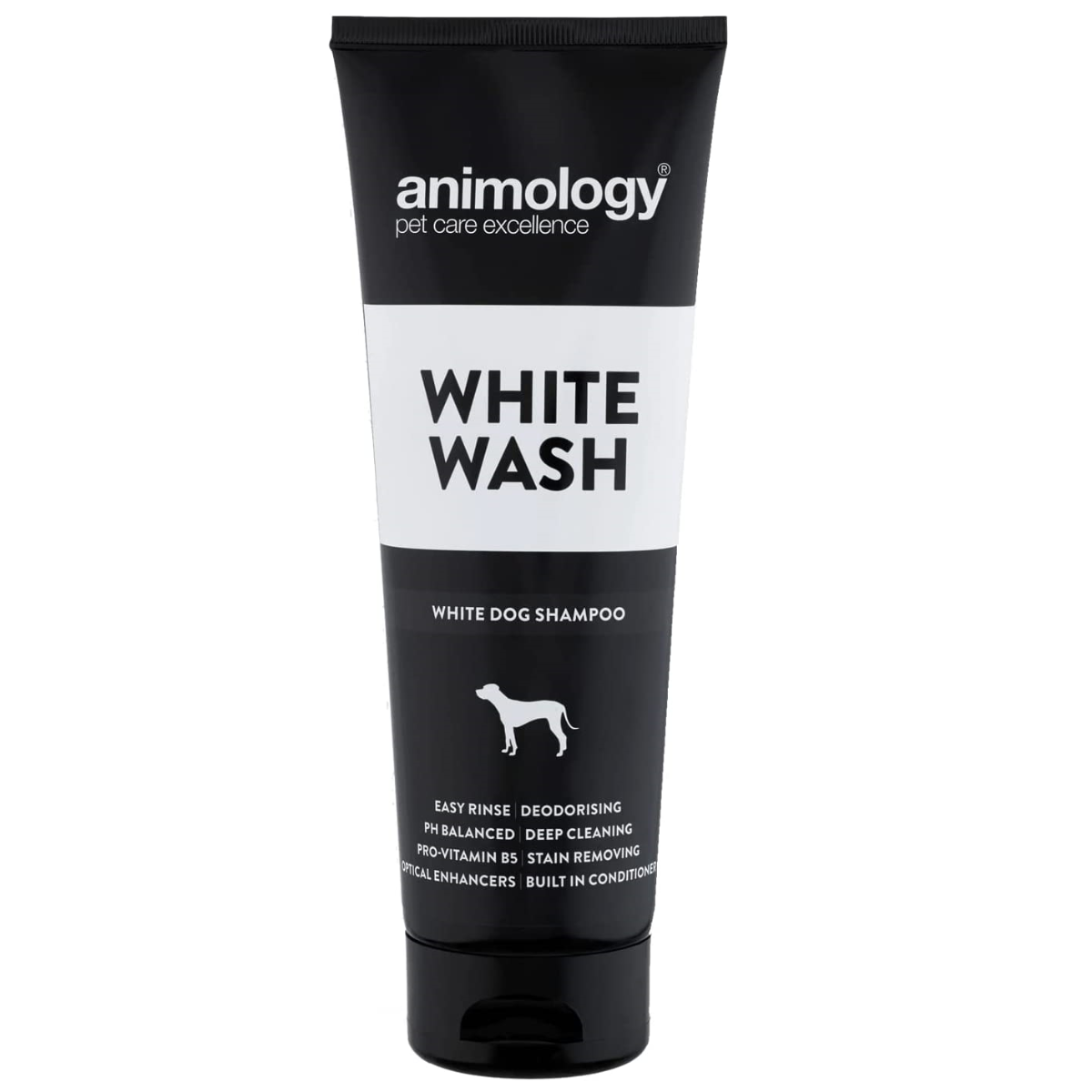 ANIMOLOGY White Wash Sampon Vegan Intensificator de Culoare Pentru Caini cu Blana Alba 250ml