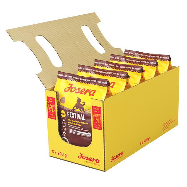JOSERA Festival, cu Pui si Somon, Set 5x900 g – Hrană Uscată Premium pentru Câini Adulți, Boost de Energie și Blană Strălucitoare