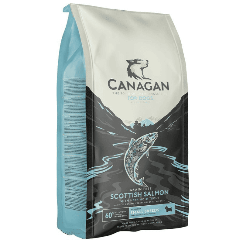 CANAGAN Small Breed Dog All Life Stages Scotish Salmon 2 kg | cu Somon | Hrana Uscata fara Cereale pentru Caini de Talie Mica