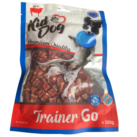 KIDDOG Trainer Go – Mini Cuburi de Vita pentru Dresajul Cainilor, Fara Cereale, 250g