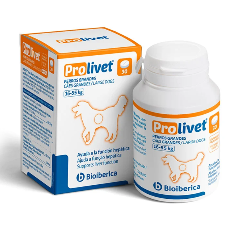 Prolivet Large Breed 30 Comprimate – Supliment Hepatic pentru Câini de Talie Mare, Protecția și Regenerarea Ficatului